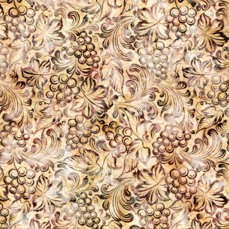 QT Fabrics A Little Wine Packed Grape Toile 1649-28787-E