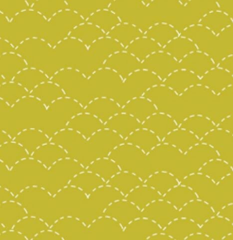 Figo (a division of Northcott) Hand Stitched Stitches Mustard