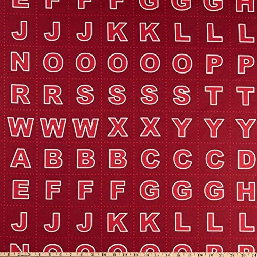 Lewis & Irene Christmas Glow Panel White and Red Block Letters on Dark Red Glow in the Dark