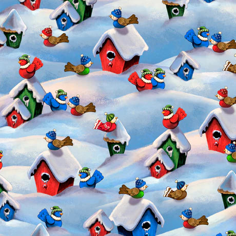 QT Fabrics Whirlwind Birdhouses 28871-B
