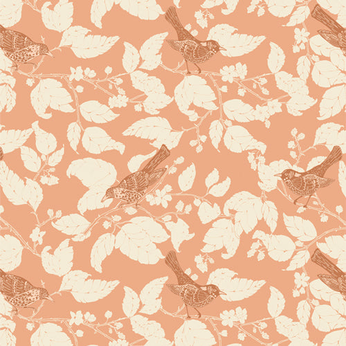 Art Gallery Fabrics Wild Forgotten Blackberries Thrush Apricot WFG-77612