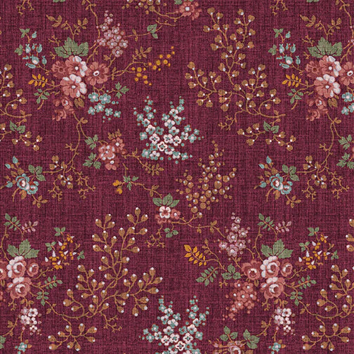 Benartex English Autumn Allover Vines Sangria 09444-86
