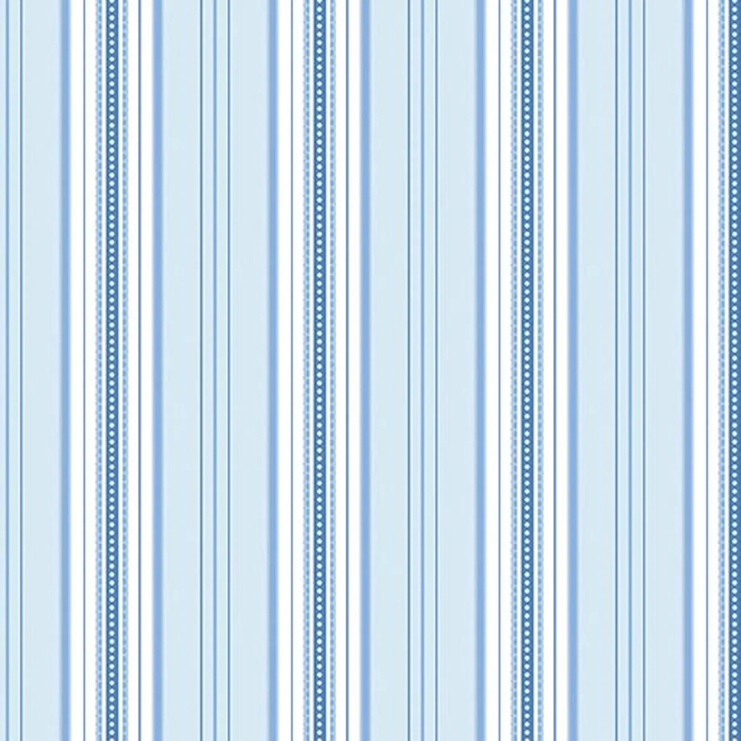 Benartex French Romance Simone Stripe Blue White 13333-52
