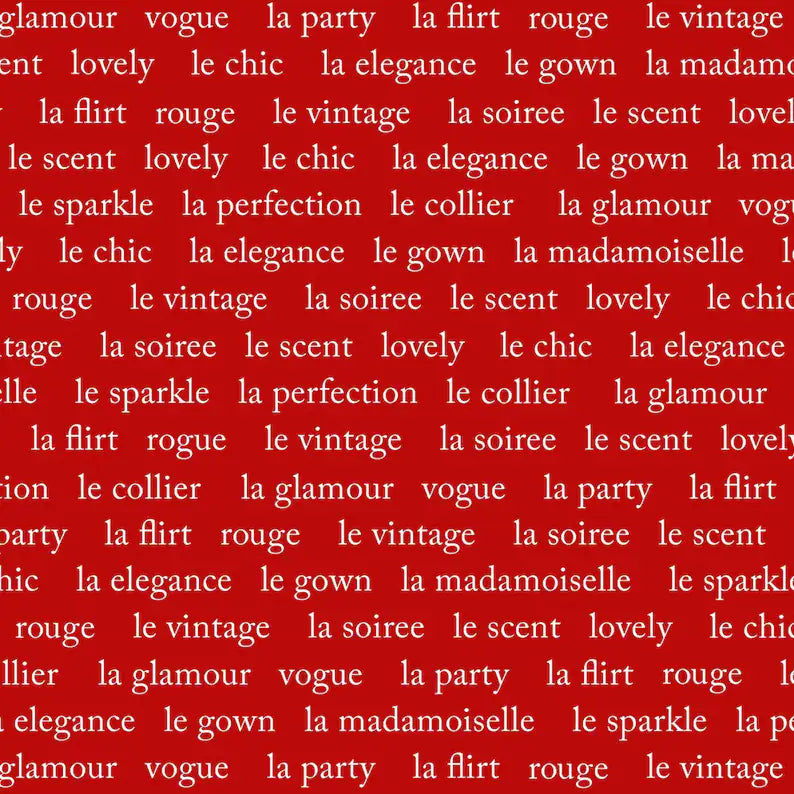 P&B Textiles Couture Nior Words Red 04286-R