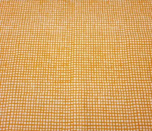 P&B Textiles Sea Shore White Orange Line Plaid