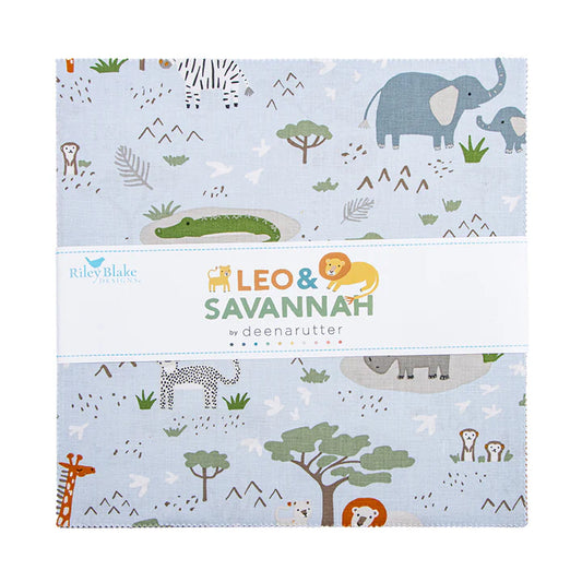 X2023 Riley Blake Designs Leo & Savannah 10" Stacker 42 pieces