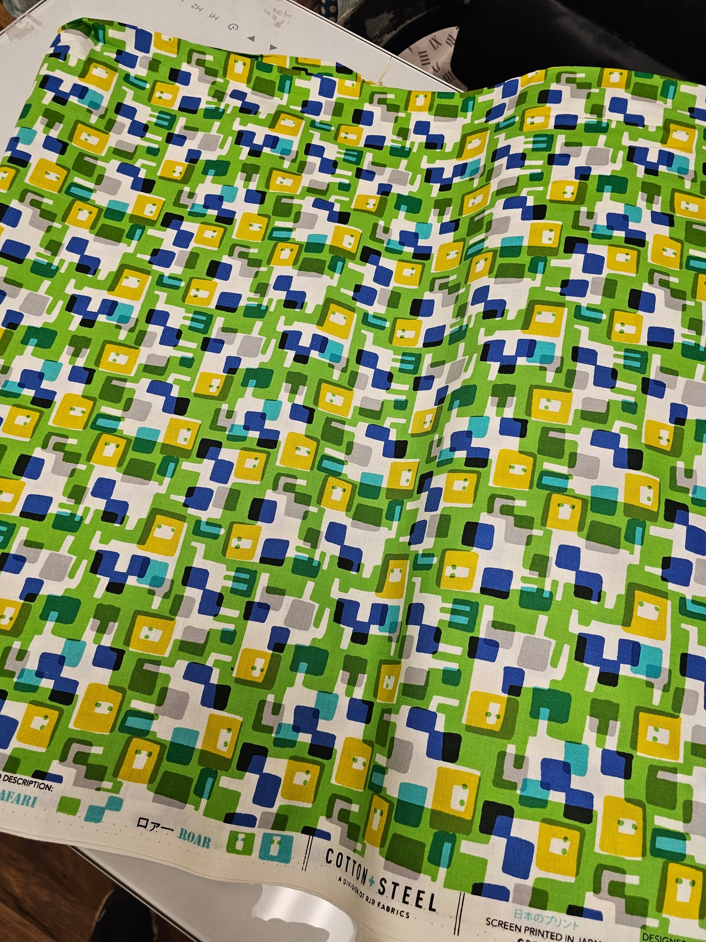 Cotton + Steel Safari Roar Lime MS101-LI1