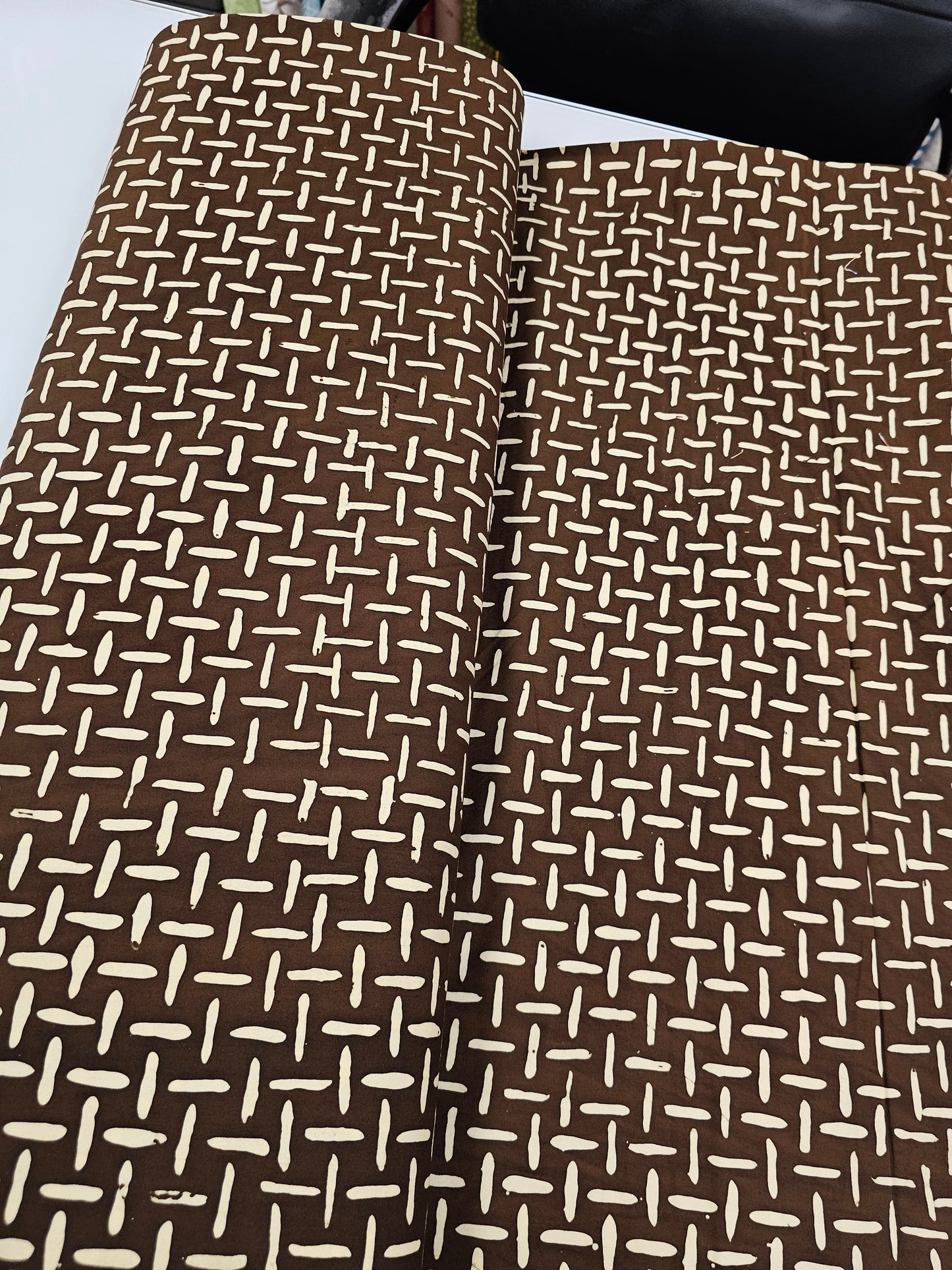 Batik Brown and Cream Dash