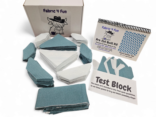Pre-Cut Festive Hunter Star Quilt Kit Ready to Sew
