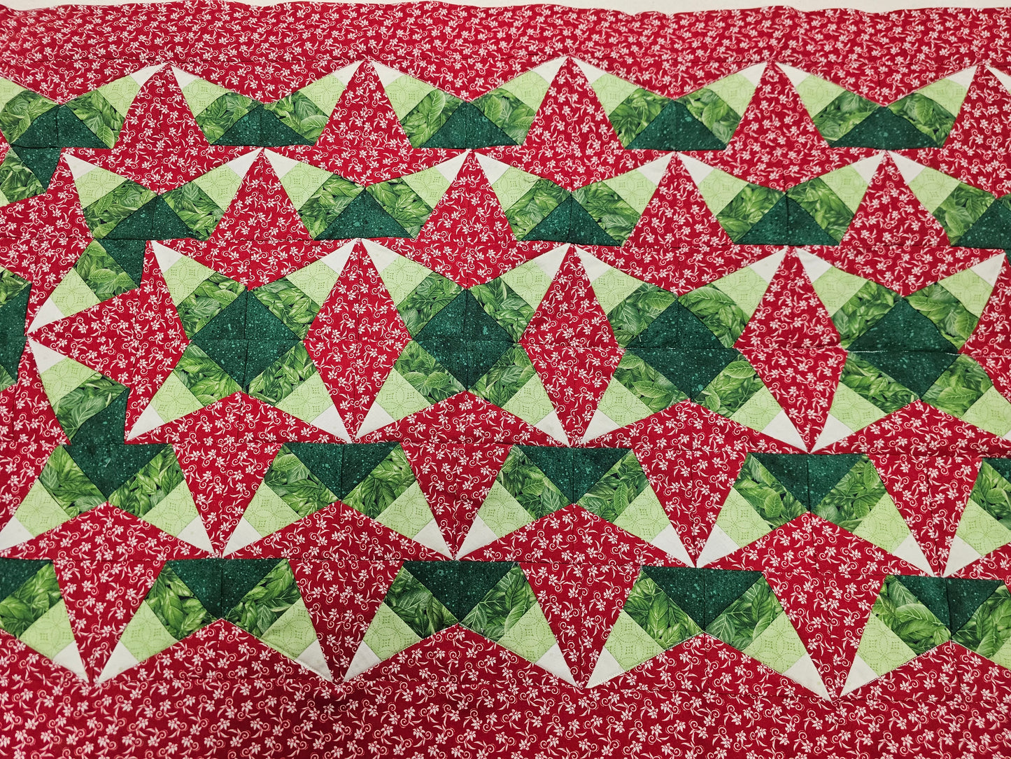 Pre-Cut Christmas Stars Table Runner Kit 22"x40" approximate