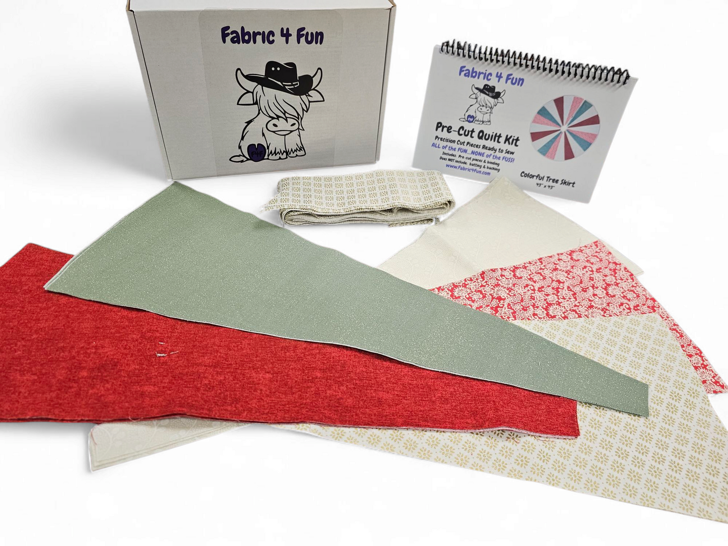 Pre-Cut Colorful Tree Skirt Kit 43"x43" approximate