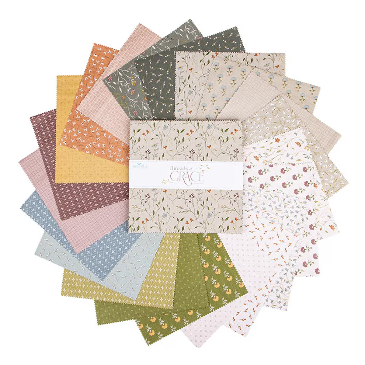 X2026 Riley Blake Designs Threads of Grace 10" Stacker 42 pieces
