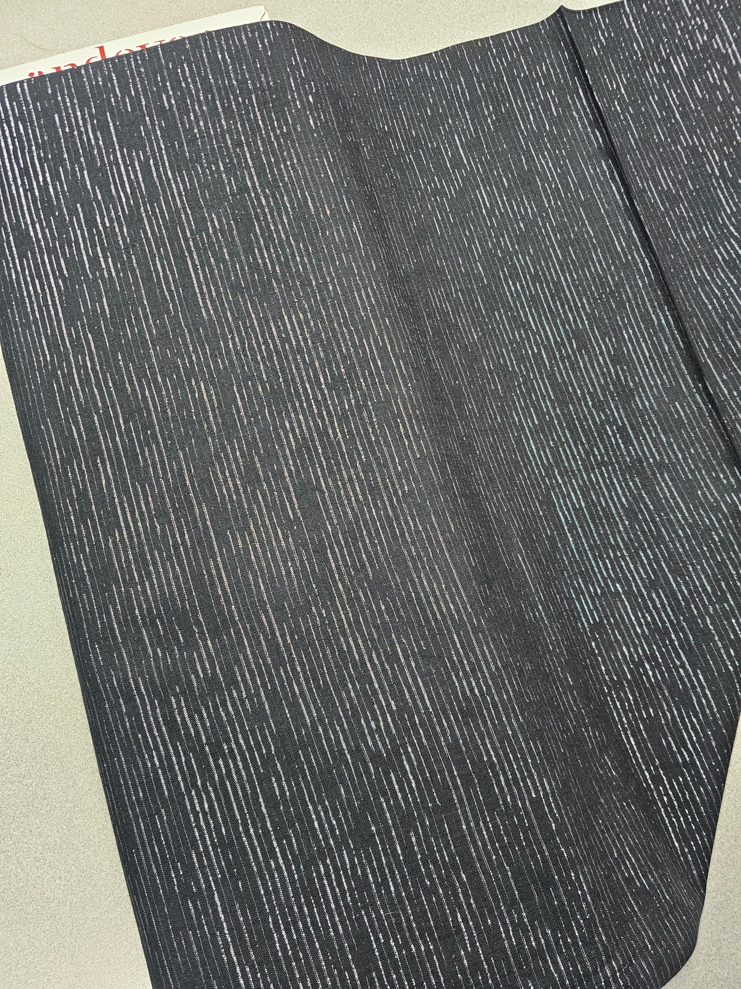 8132 Metallic Chambray for Andover Fabrics Black Sable 1400