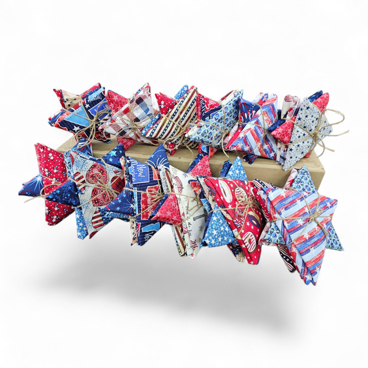 X0704H Patriotic Star Bundle (5 pcs) HALF YARD CUTS