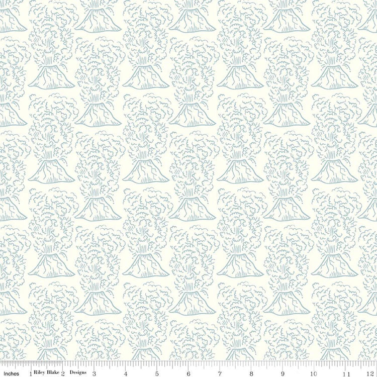 Riley Blake Roar Volcanos Cream C12461