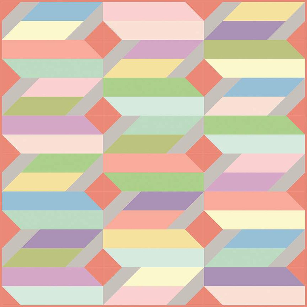 P2055 Spools 60" x 60" Quilt Pattern by Villa Rosa Designs