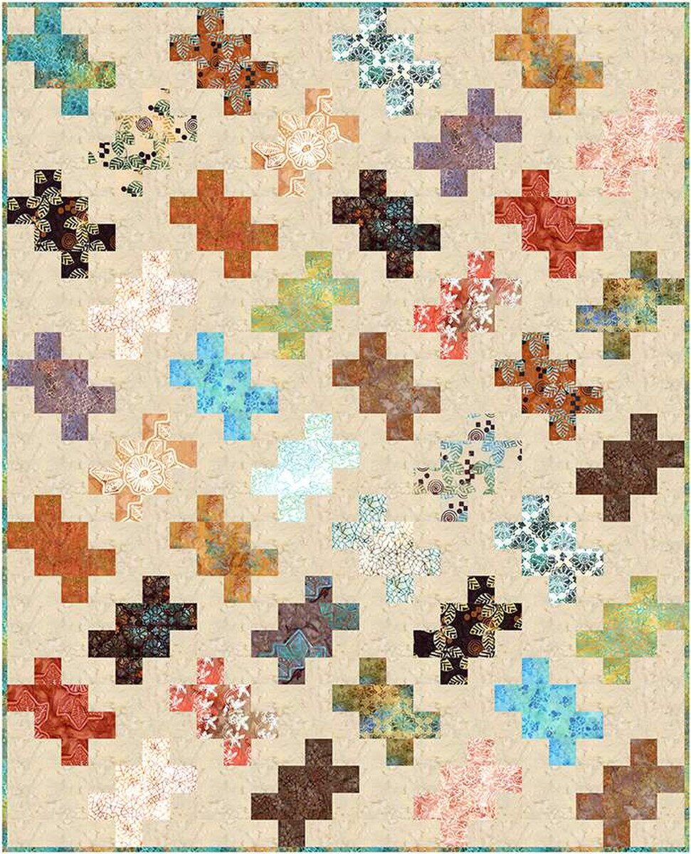 P2067 Puzzled 50"x62" Quilt Pattern by Villa Rosa Designs
