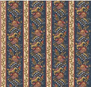 Benartex French Cottage Colette Stripe Blue 13136-55