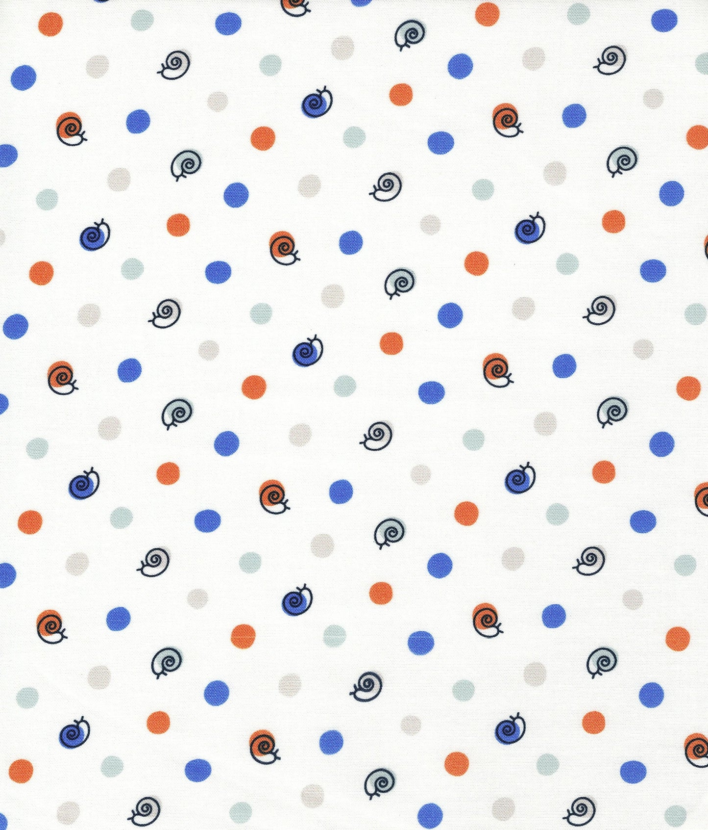 Figo (a division of Northcott) Around the Campfire Snails White Multi 90413-10