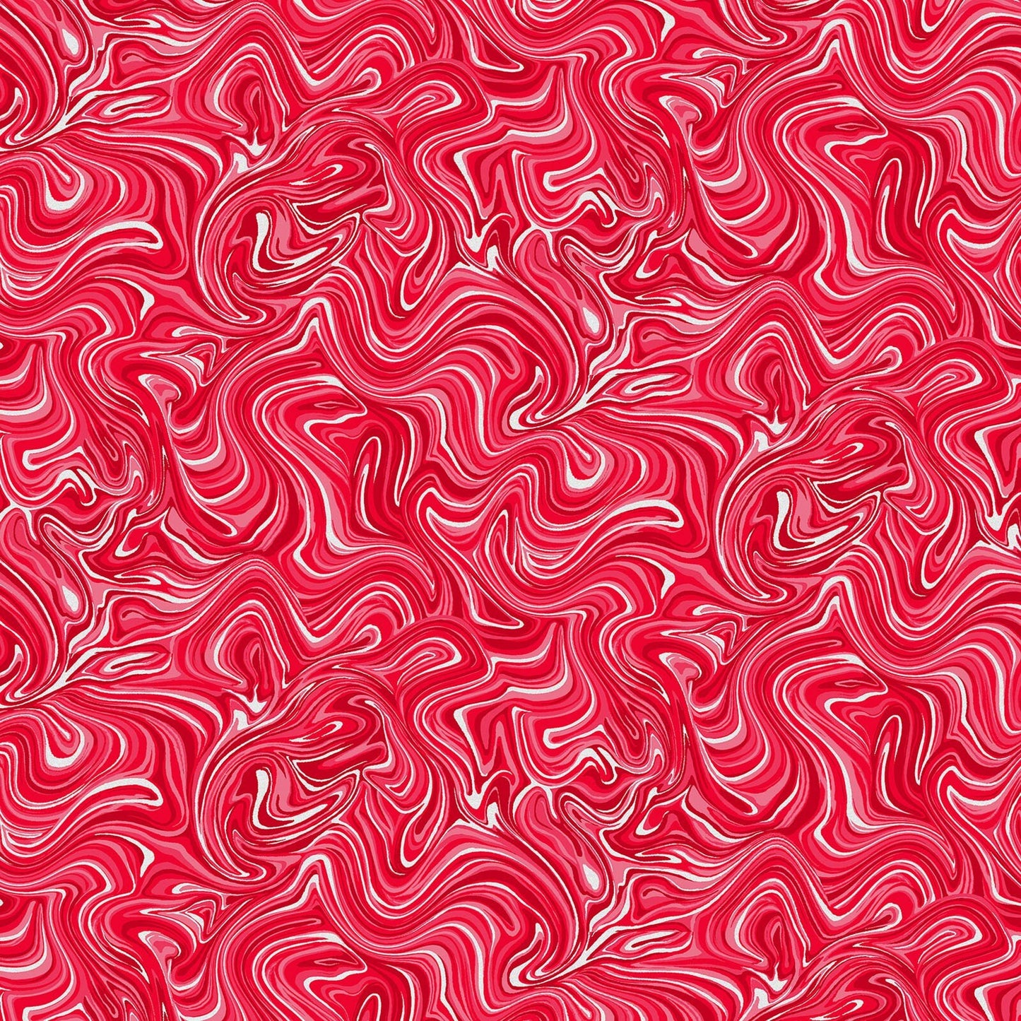 Benartex Hugs and Kisses Shimmery Marble Red 12568P-10
