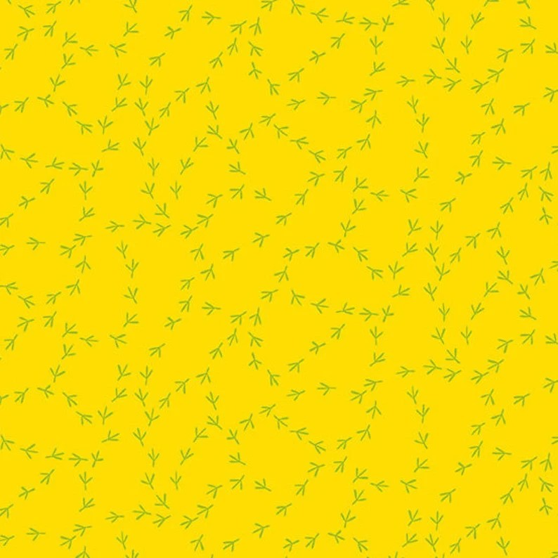 Andover The Coop Chicken Scratches Yellow