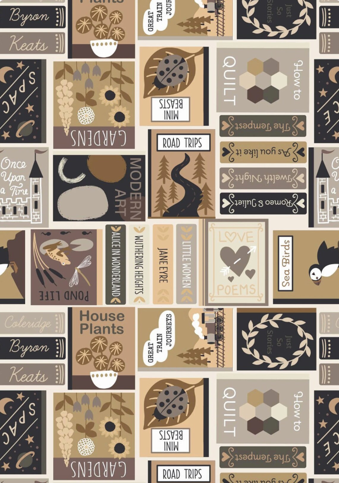 Lewis & Irene Bookworm Book Covers Sepia