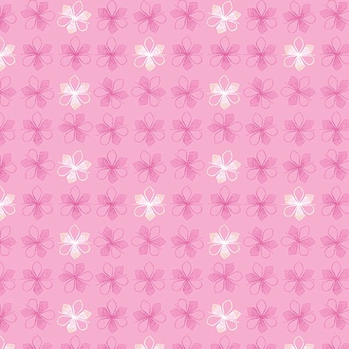 Benartex Awesome Owls Pink Playfull Toss Flowers 9418-22