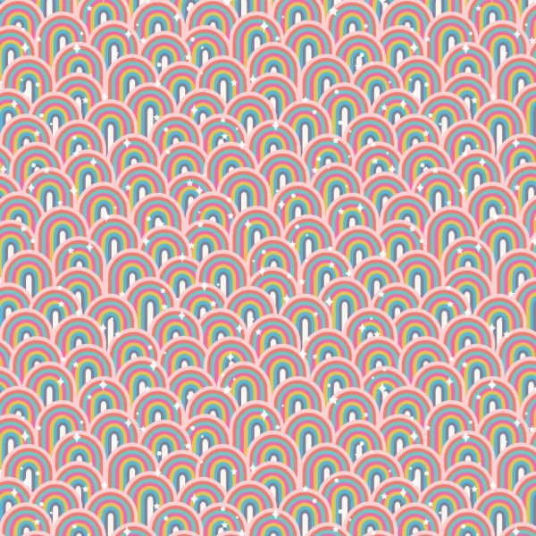 Lewis & Irene Pastel Pink Little Rainbows Over The Rainbow A578-1