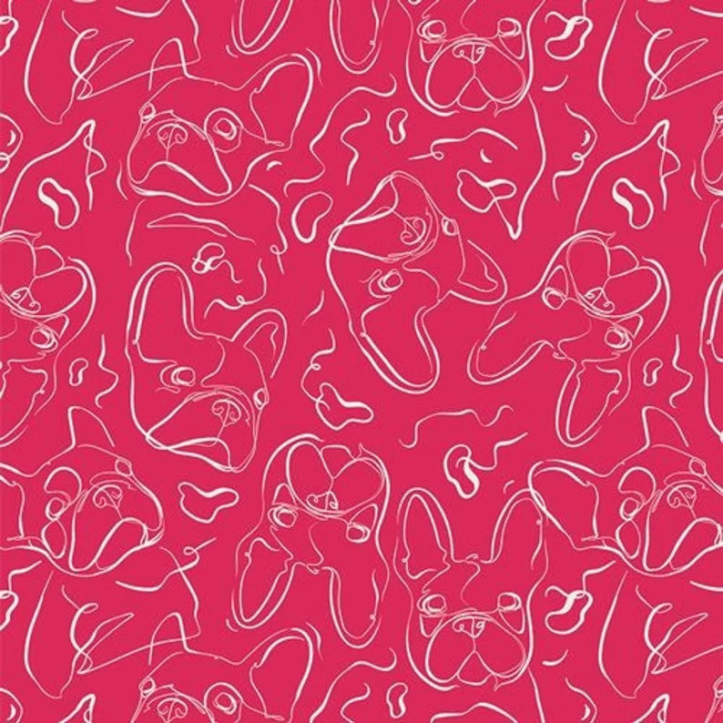 Art Gallery Fabrics Periwinkle Frenchie Vivid PWK-68807