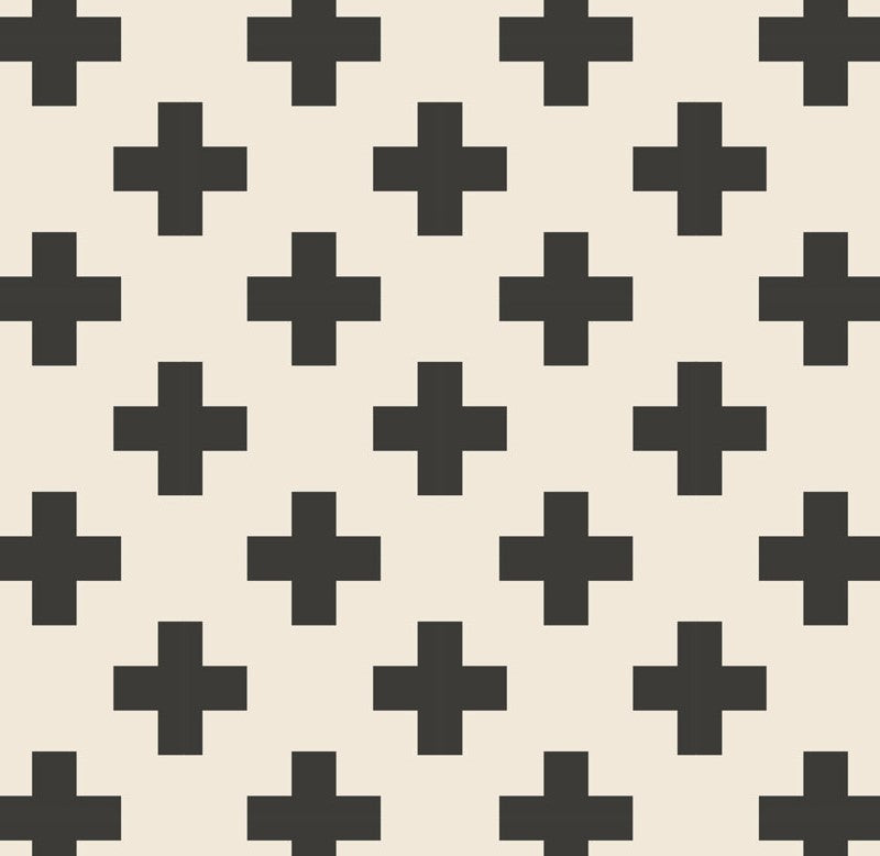 Black Cross on Cream