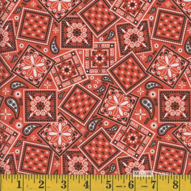 Mook Fabrics Bandana Bonanza Orange 114820