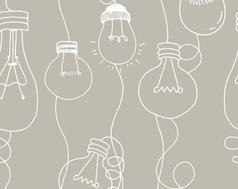 Riley Blake Coffee Chalk Bulbs Taupe C11036