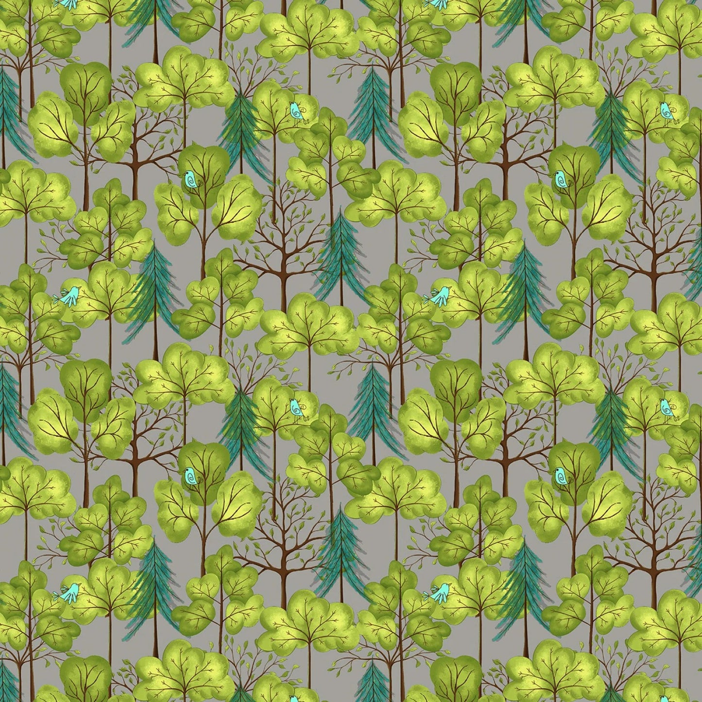 Windham Be My Neighbor Trees Light Grey 53159-5
