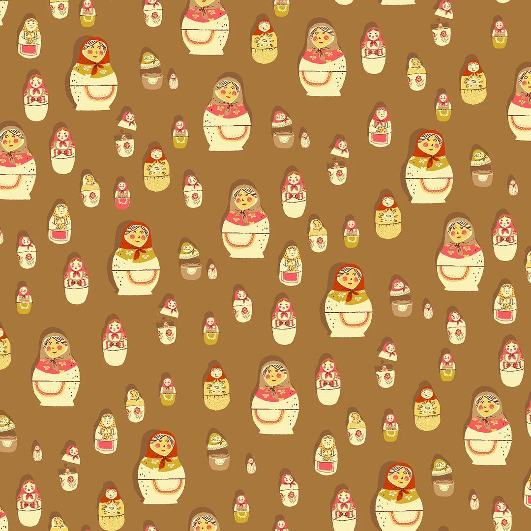 Windham West Hill Matryoshka Dolls Brown 52875-7