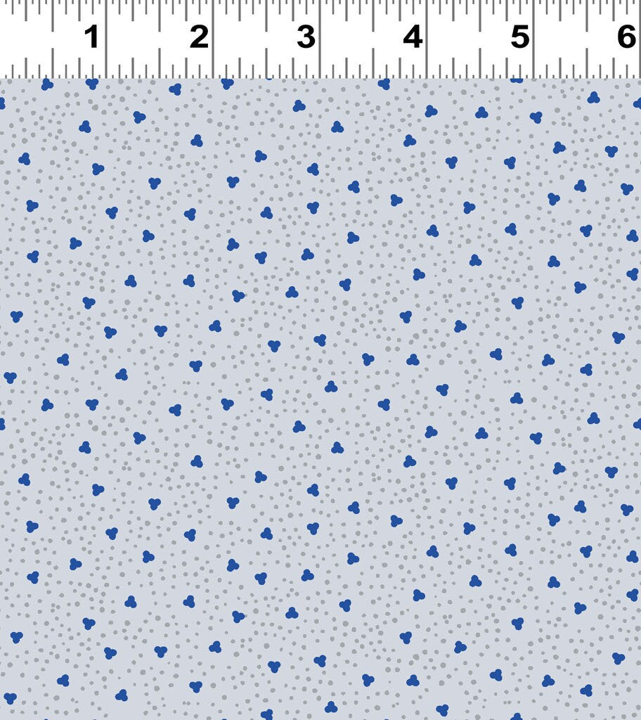 Clothworks Indigo Triple Dots Light Pewter Y3297-118