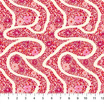 Figo (a division of Northcott) Glasshouse Pink and Red Garden Path 90191-26