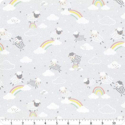 Timeless Treasures Love Ewe More Gray Sheep CD1306-GREY