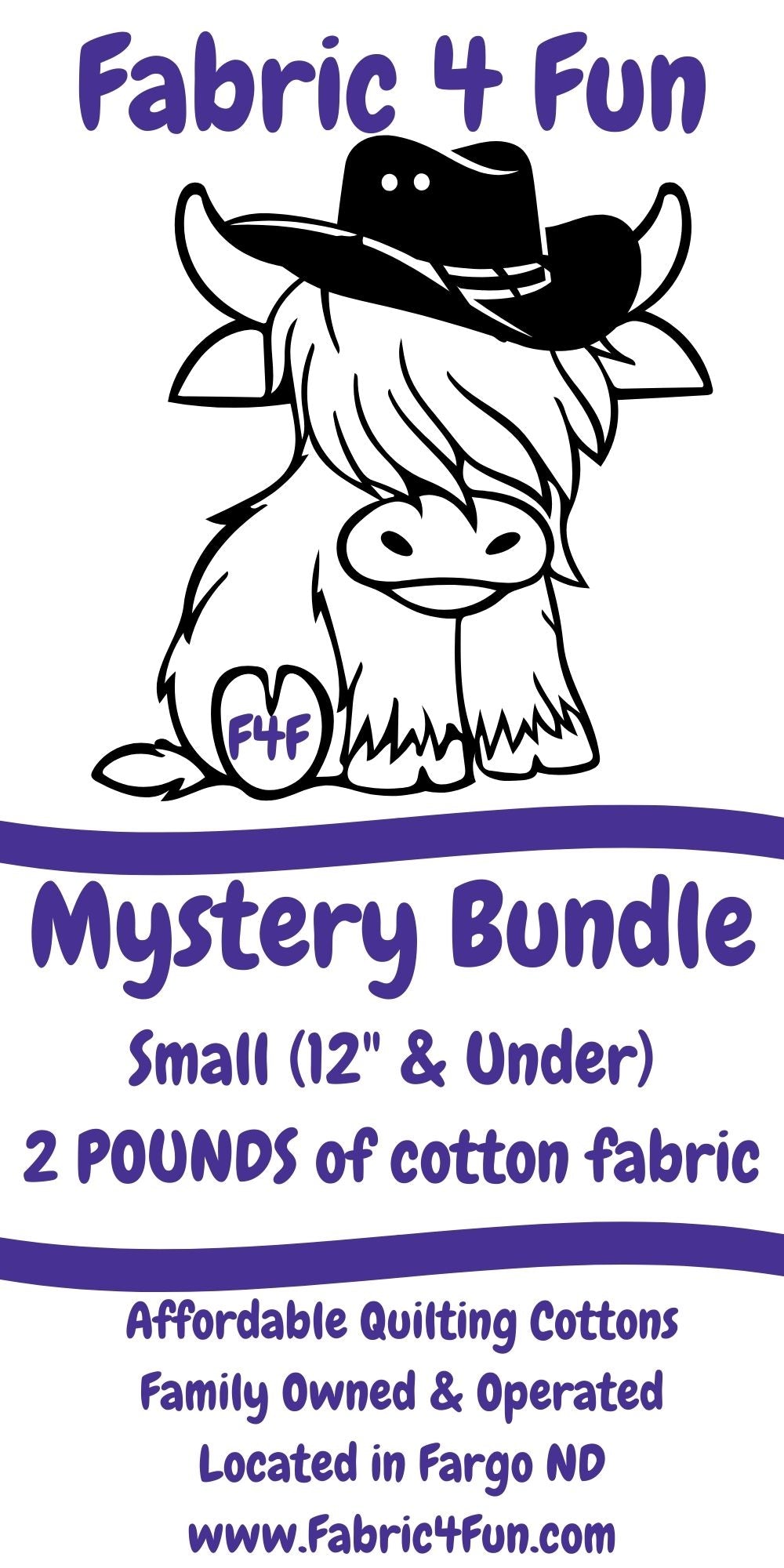 $39.99 Mystery Bundle over 2 POUNDS of cotton fabric! Choose LARGE or SMALL pieces!