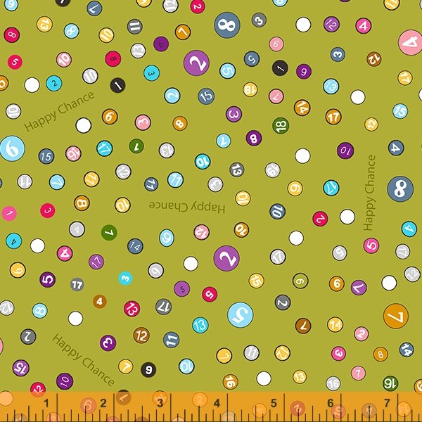 Windham Happy Chances Selvedge Dots Lime 52697-7