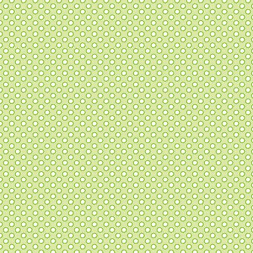 Benartex Playhouse Pals Flower Dot Light Lime 13211-40