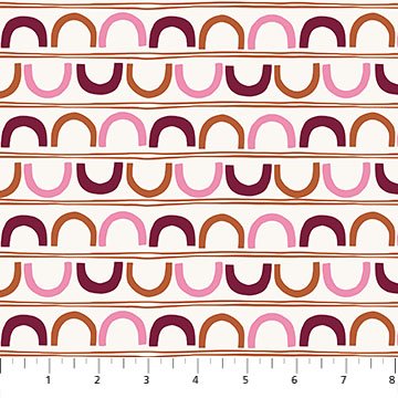 Figo (a division of Northcott) A Life in Pattern Pink Semi Circles Paradise 90108-11