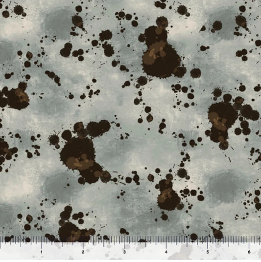 QT Fabrics Mister Mechanic Oil Spots Grey 28875-K