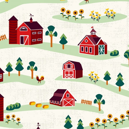 RJR Fabrics Lil' Bit Country Barnyard Storybook Fabric RJ1900-ST1