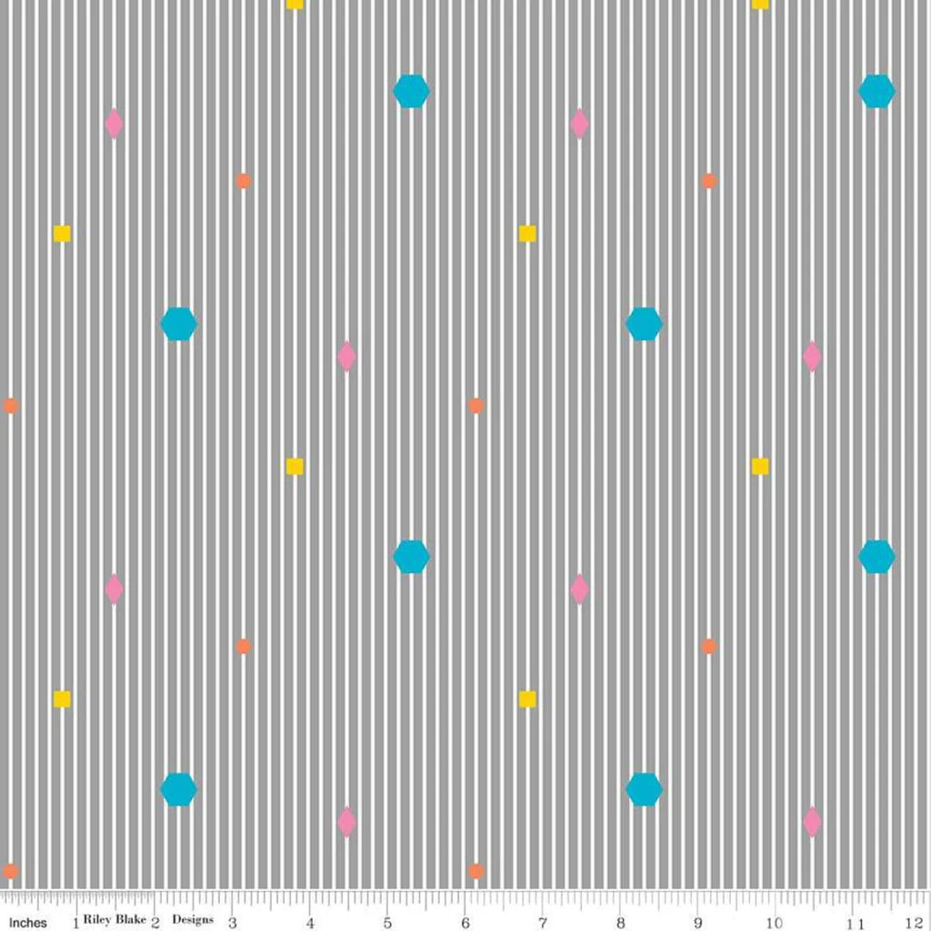 Riley Blake Colour Wall Stripe C11591 Grey