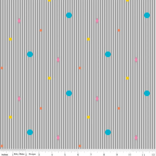 Riley Blake Colour Wall Stripe C11591 Grey