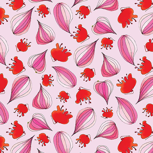 Benartex Fantasy Garden Pods and Petals Pink 13240-21