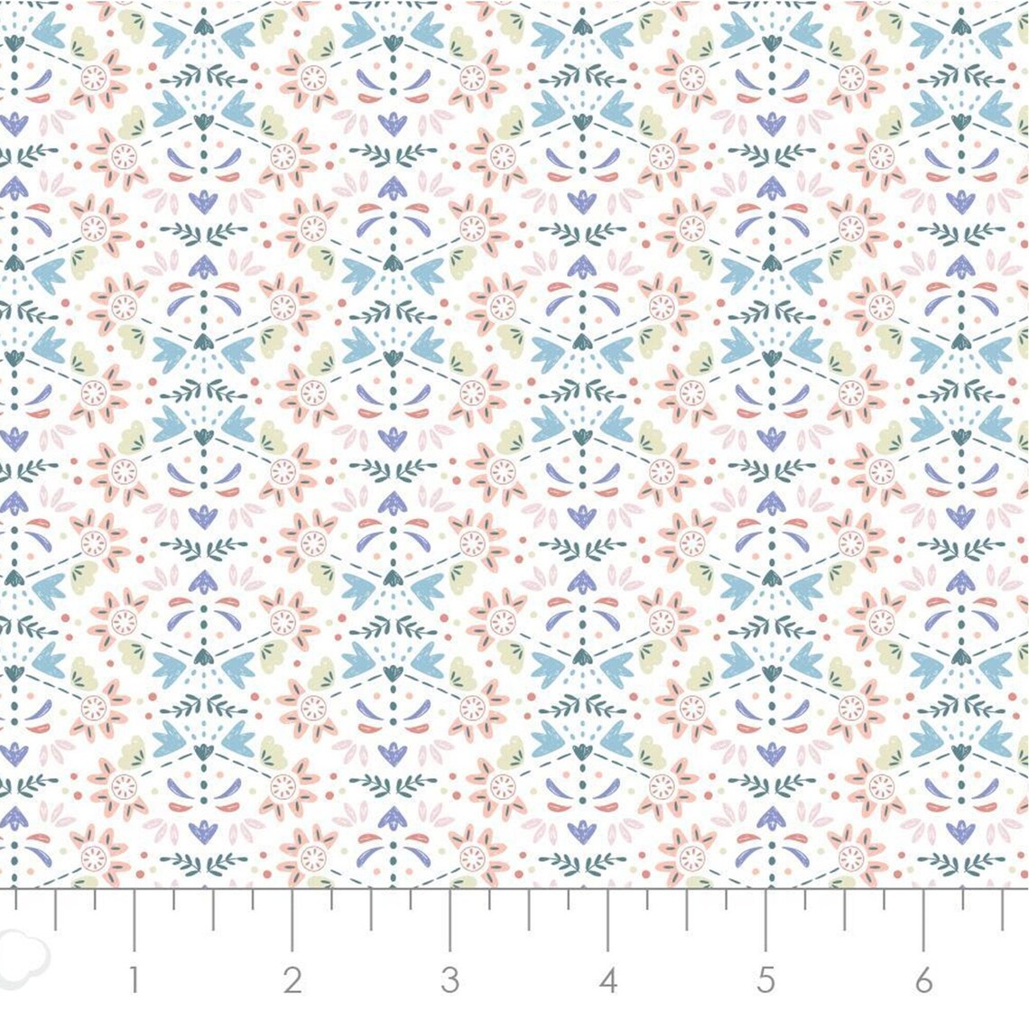 Camelot Fabrics Blossoming Flower Buds Turtle Cove 21190602-03