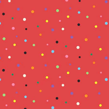 Elizabeth's Studio Fabrics Zootopia: A to Z Polka Dot 626 RED