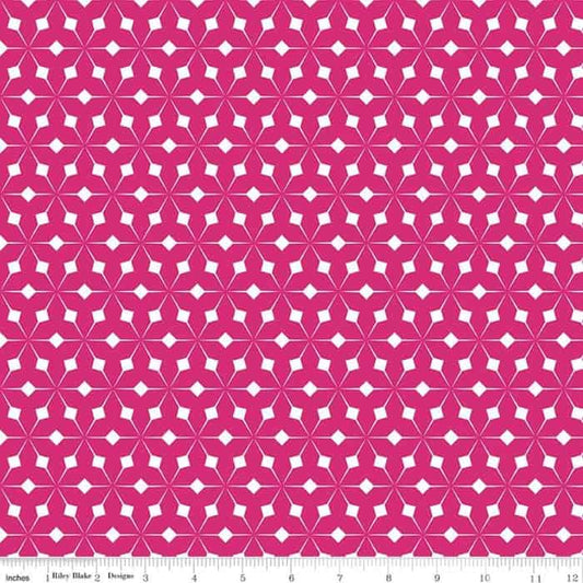 Riley Blake Colour Wall Geo Hot Pink C11590