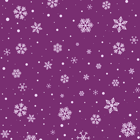 Suite B for Island Batik Quilted Christmas Snowflake Purple Pansy 922155455SB